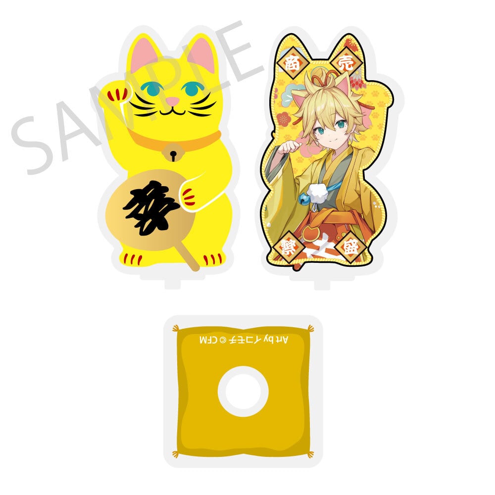 「初音ミク×招き猫×真夏の熊谷」まわるダイカットアクリルスタンド