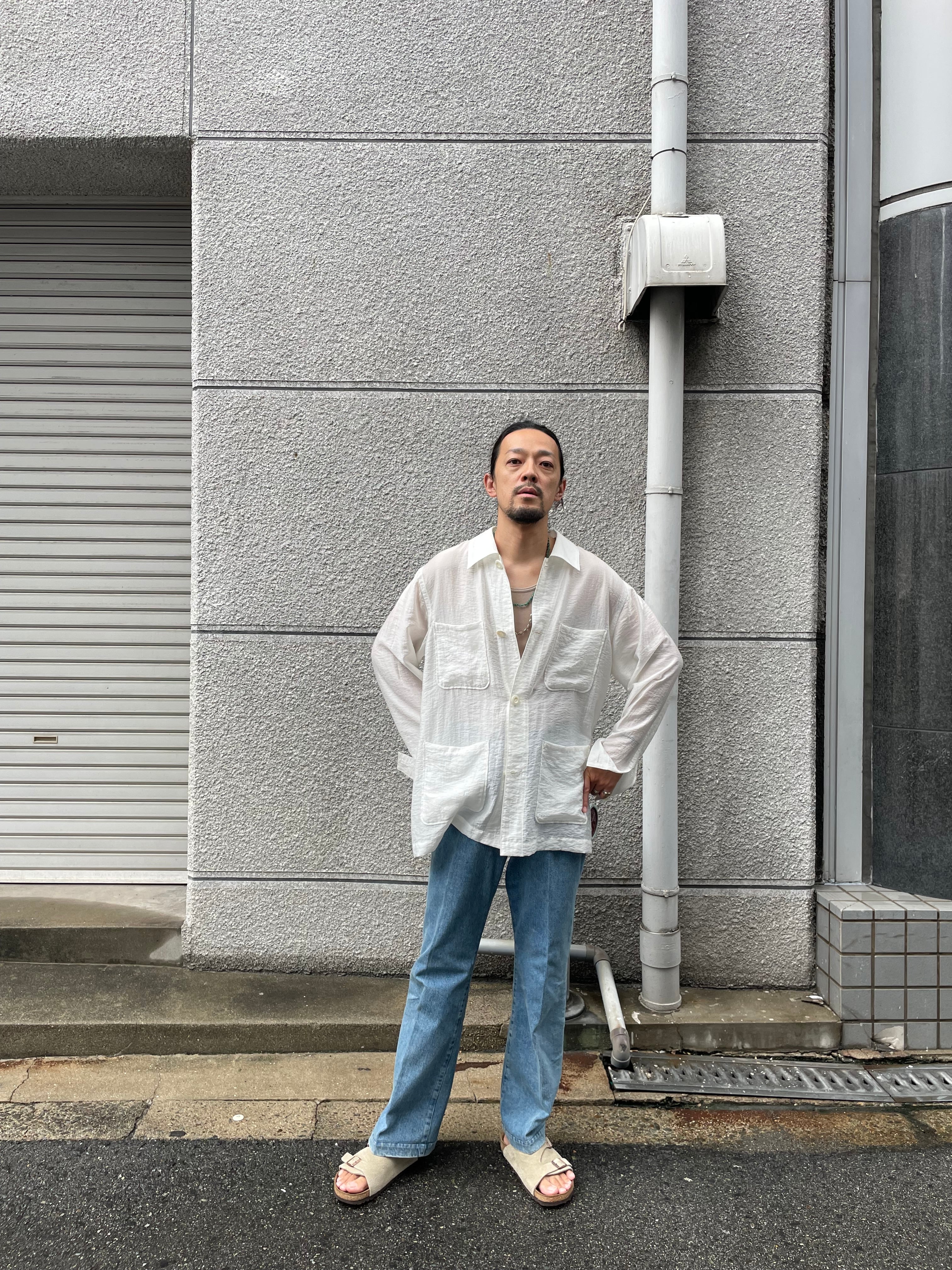 RAINMAKER】ETHEREAL WORK SHIRT_WHITE | marfa store