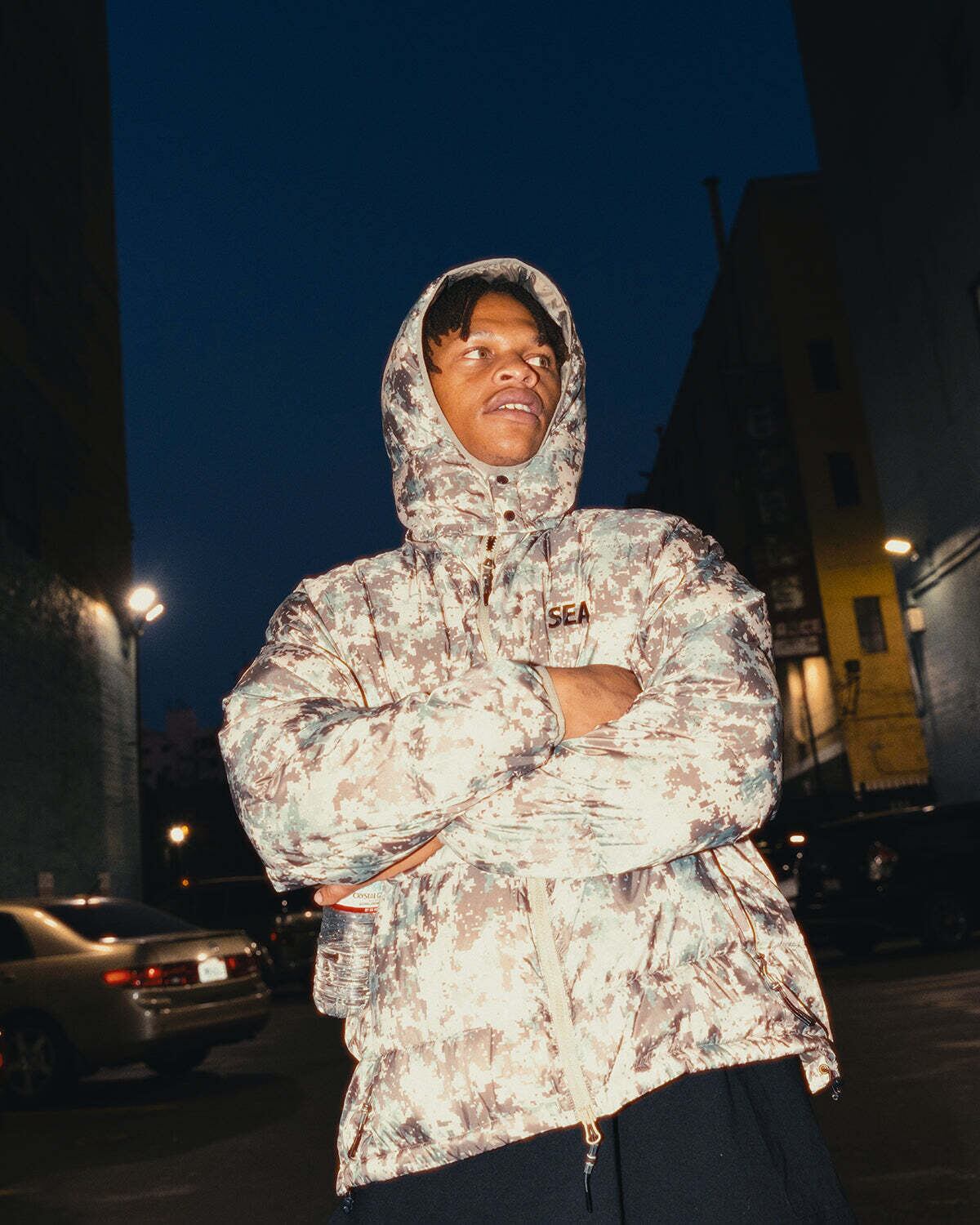 WIND AND SEA ウィンダンシー TAION x WDS HOODED DOWN【BLACK