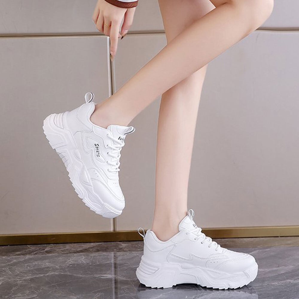 ダッドスニーカー 韓国系 ホワイト ダッドスニーカー 白 レディース 韓国系 かわいい スニーカー ホワイト