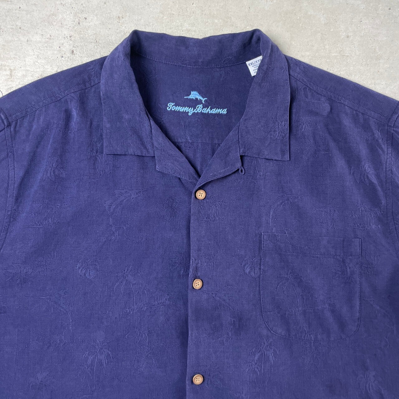 Tommy Bahama トミーバハマ 半袖 シルク 総柄 カジキマグロ 