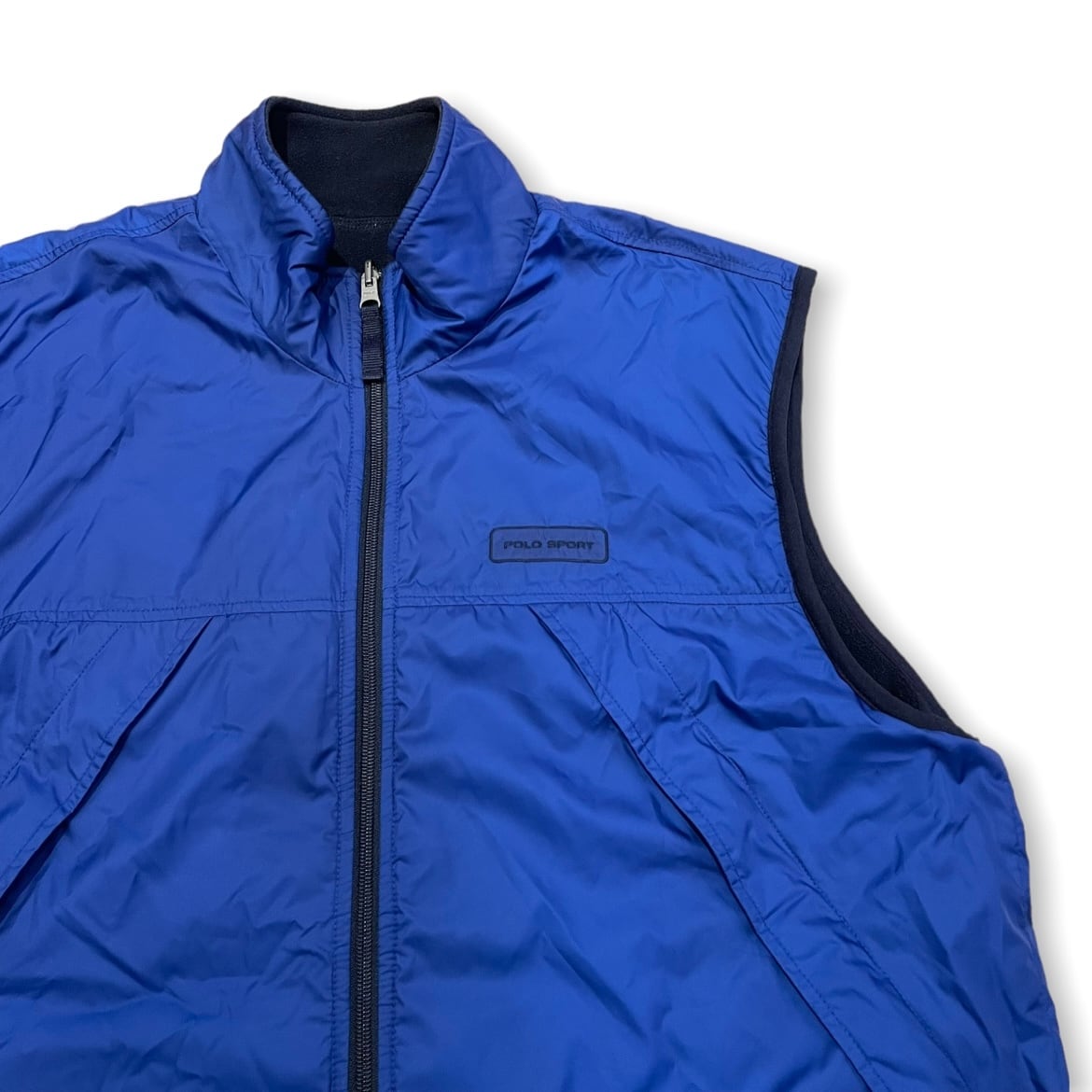 90s POLO SPORT(ポロスポーツ) Fleece&Nylon Reversible Vest フリース 