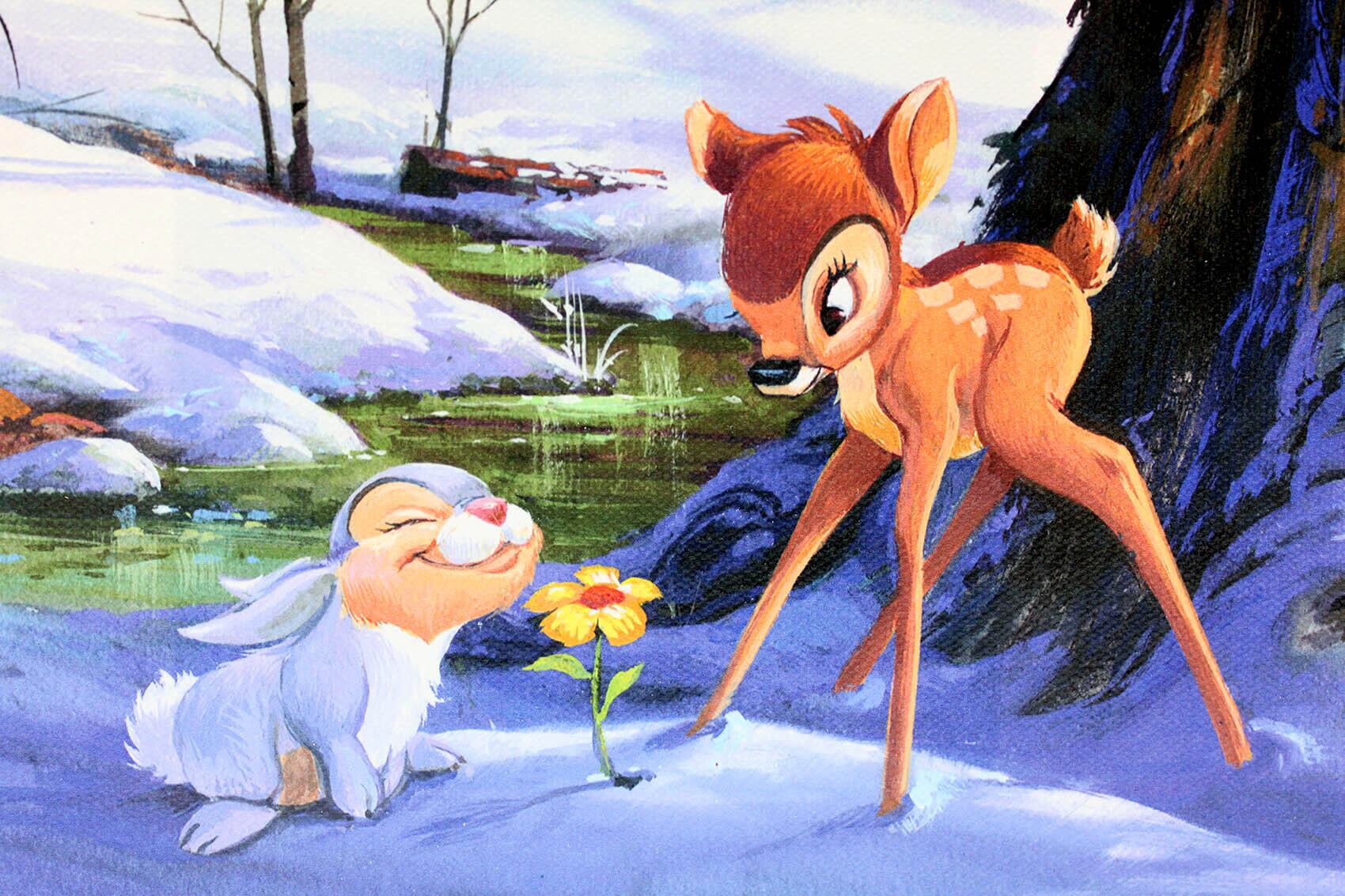 ディズニー絵画 バンビ 春の訪れ 作品証明書 展示用フック付 限定1500部キャンバスジークレ ディズニー絵画 ポスター ディズニー絵画 バンビ 春の訪れ 作品証明書 展示用フック付 限定1500部キャンバスジークレ ディズニー絵画 ポスター