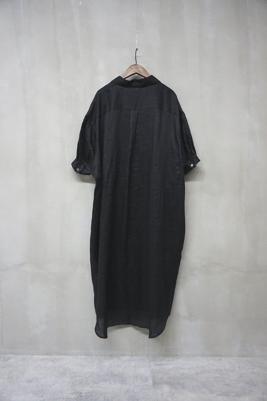 French Linen Open Collar S/S O/P
