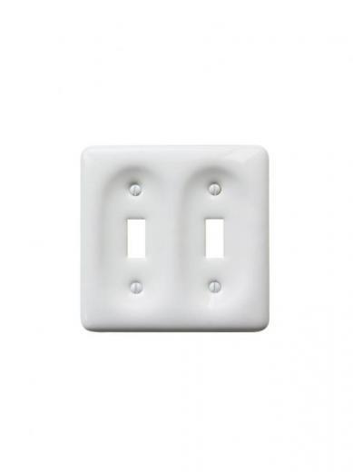 AXCIS セラミック2口スイッチプレート ホワイト #519 E10 JO045