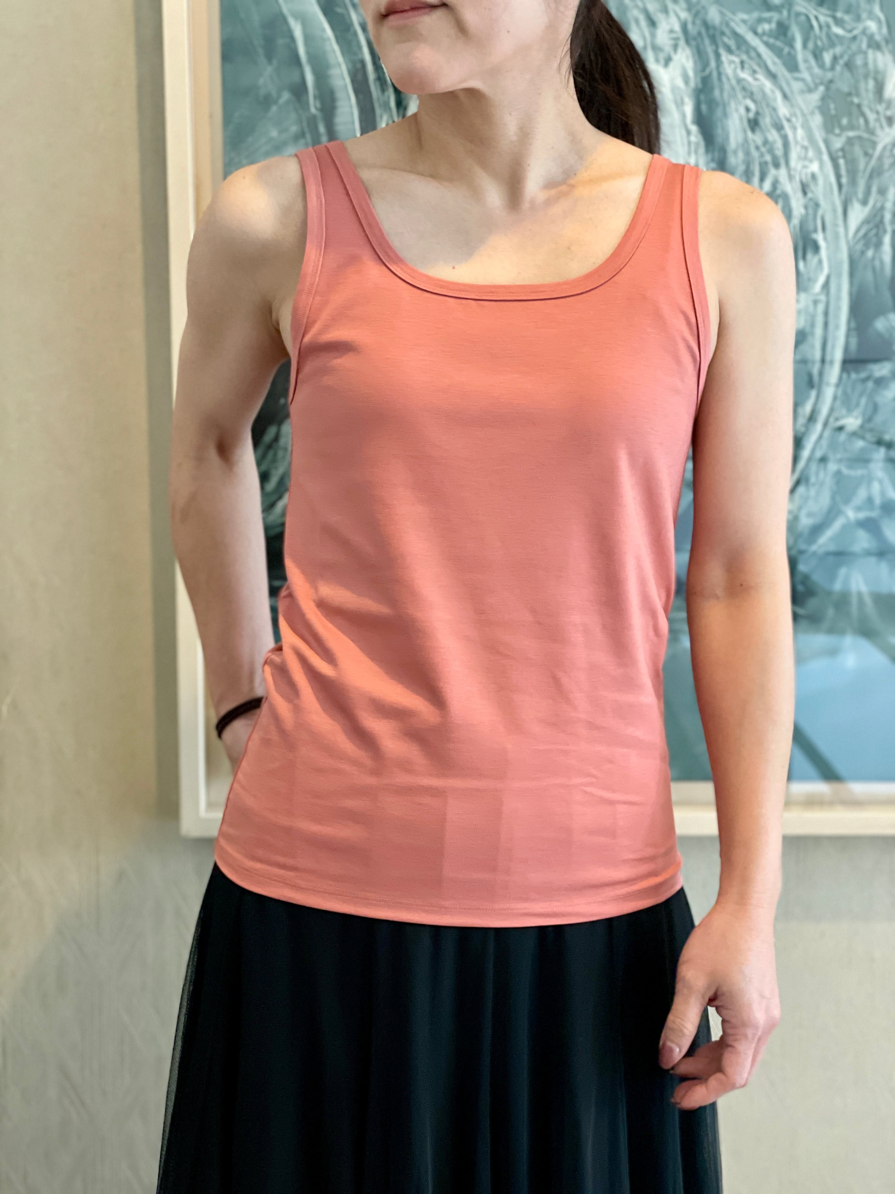 ことちゃんAmeri☆SIMPLE NO COLLAR TOPベージュ SHEER FRILL V NECK KNIT TOP