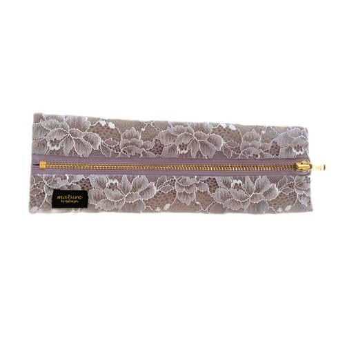 Romantic lovely purple Lace Pen Case