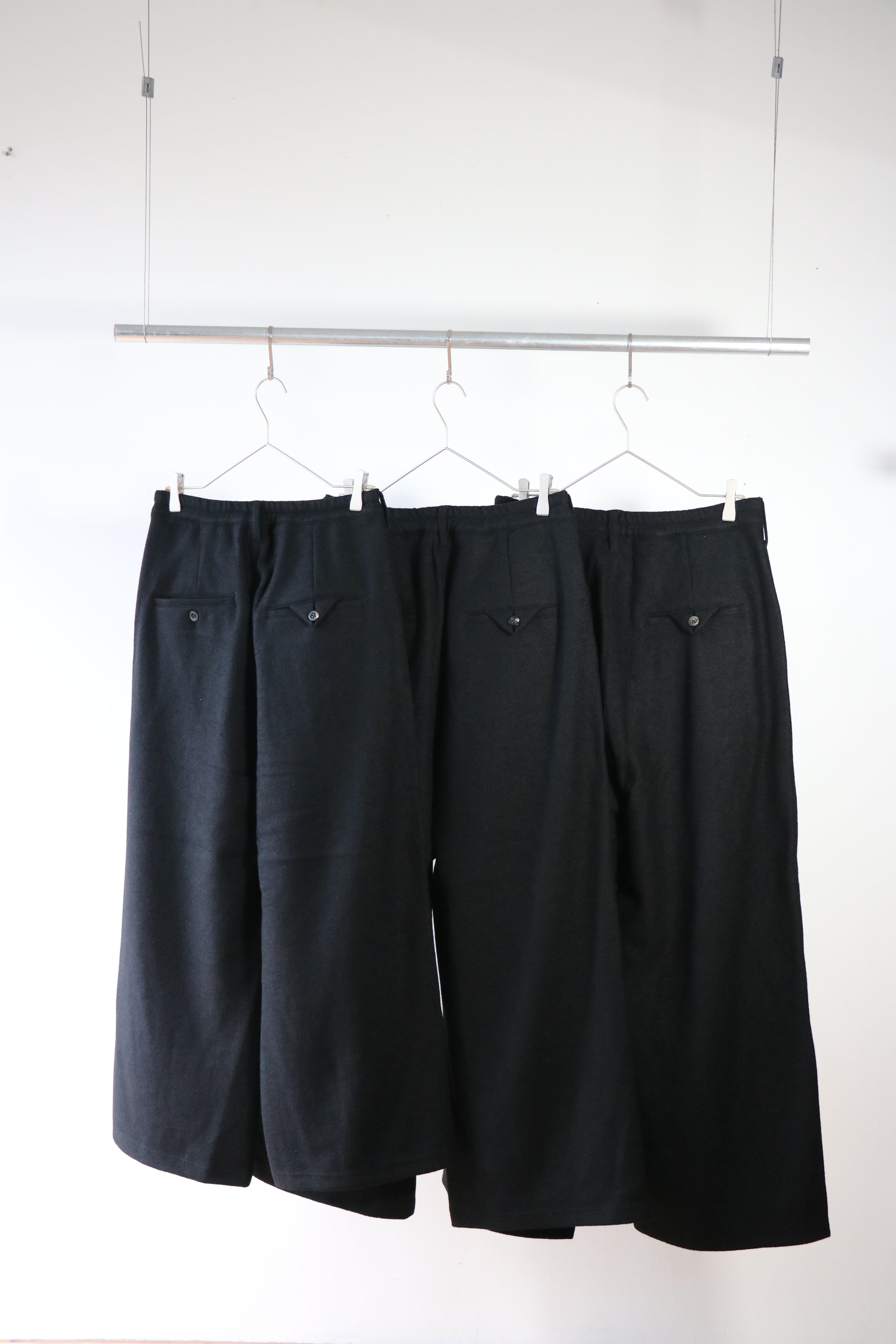 Ancellm -WOOL WIDE EASY TUCK SLACKS- / ANC-PT86-A/ アンセルム