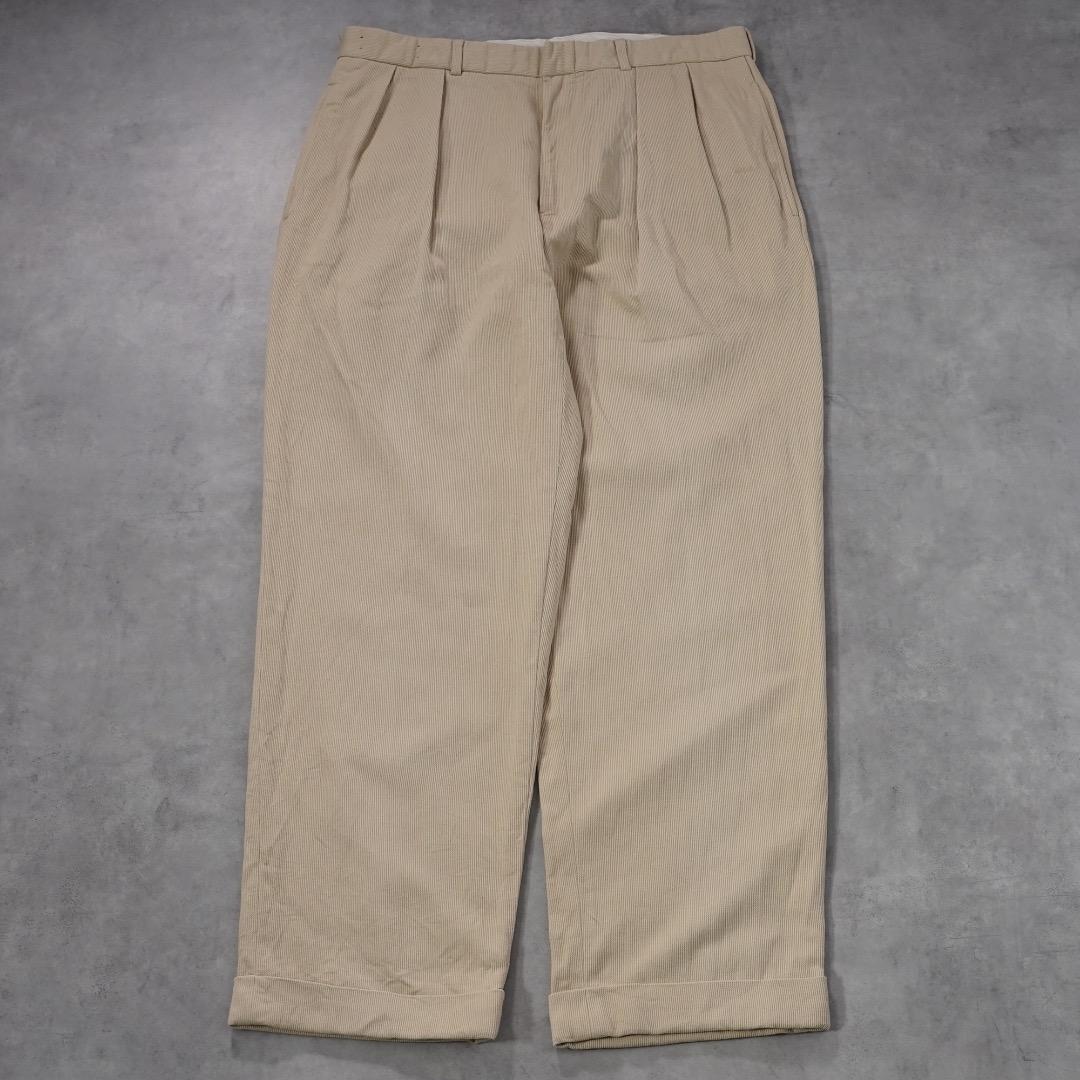 ポロバイ ラルフローレン W36 スラックス 古着 シルク ベージュ 19118