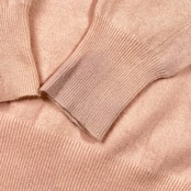 カシミヤ100% スコットランド製 HOGG of HAWICK タートルネック 袖デザイン チュニック丈 ニット セーター /ピンク レディース