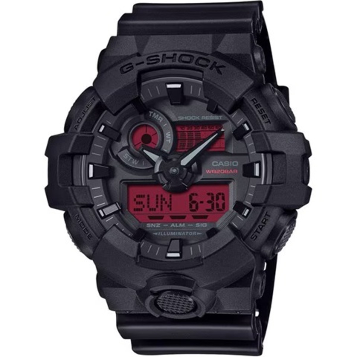 カシオ G-SHOCK GA-700BBR-1AJF [BLACK AND BOLD RED] 耐衝撃 20気圧 