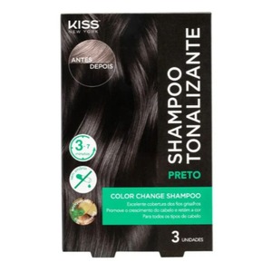 キス ニューヨーク カラーチェンジ シャンプー ブラック 3個セット / Kiss New York Color Change Shampoo Black (Set of 3)