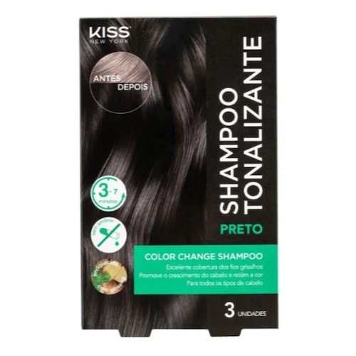 キス ニューヨーク カラーチェンジ シャンプー ブラック 3個セット / Kiss New York Color Change Shampoo Black (Set of 3)