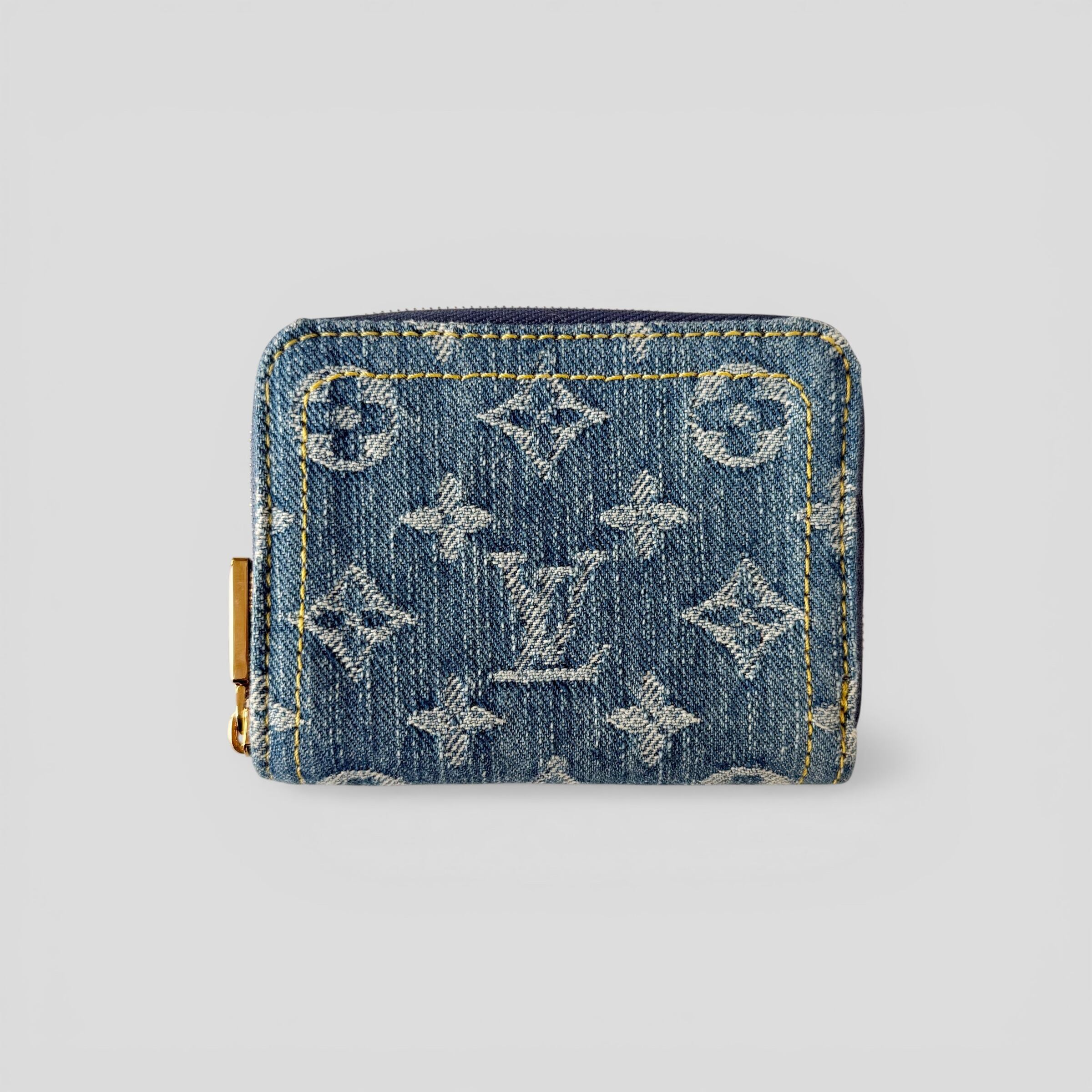 LOUIS VUITTON Zippy Coin Purse Monogram Denim Blue | BRAND RESORT