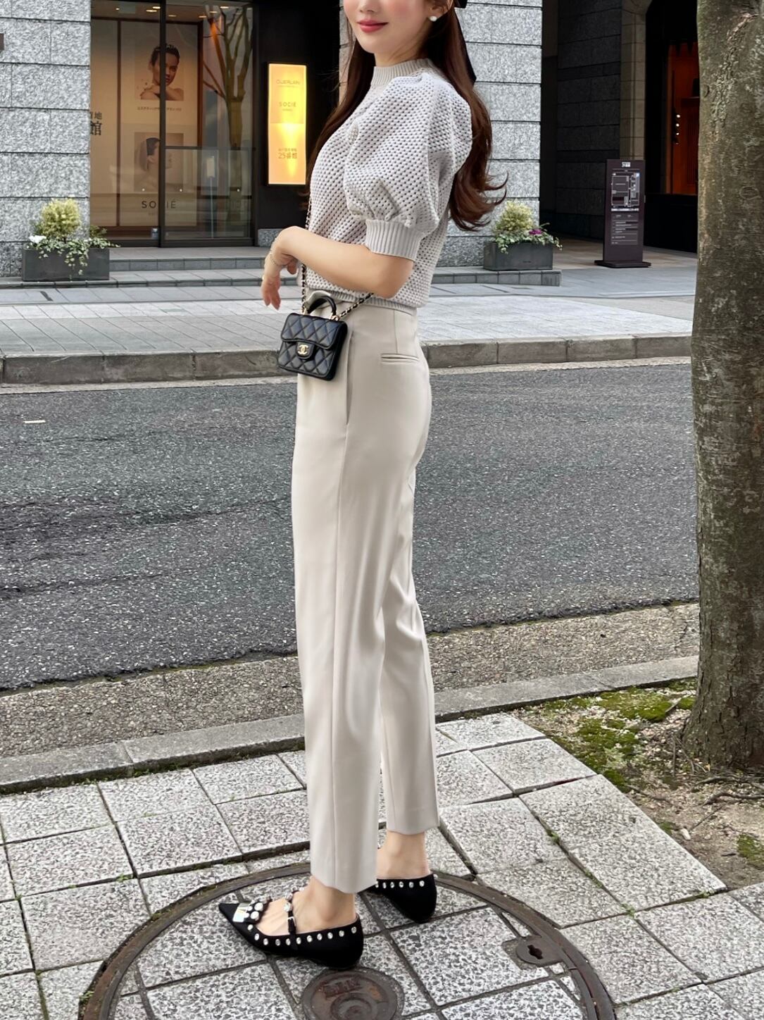 hyeon ヘヨン suspender stretch pants - フォーマル