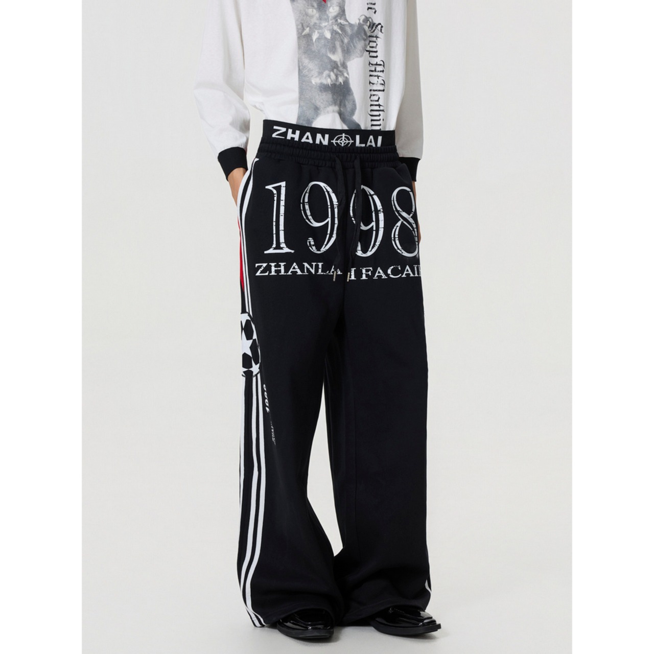 ストリート  1998フェイクレイヤード スウェットパンツ P372