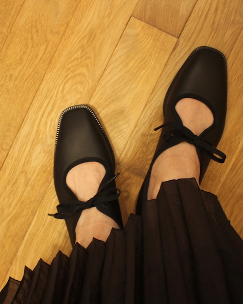 KATIM/leather shoes《matt black》