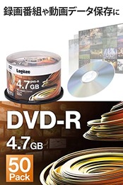 ロジテックダイレクト DVD-R CPRM対応 1回記録用 録画用 4.7GB 120分 16倍速 記録メディア スピンドルケース 50枚入り LM-DR47VWS50W