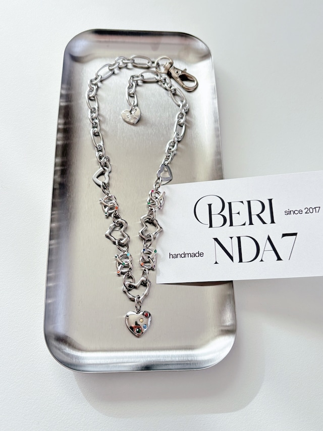 pretzel silver chain necklace