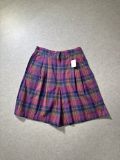 90s half check pants
