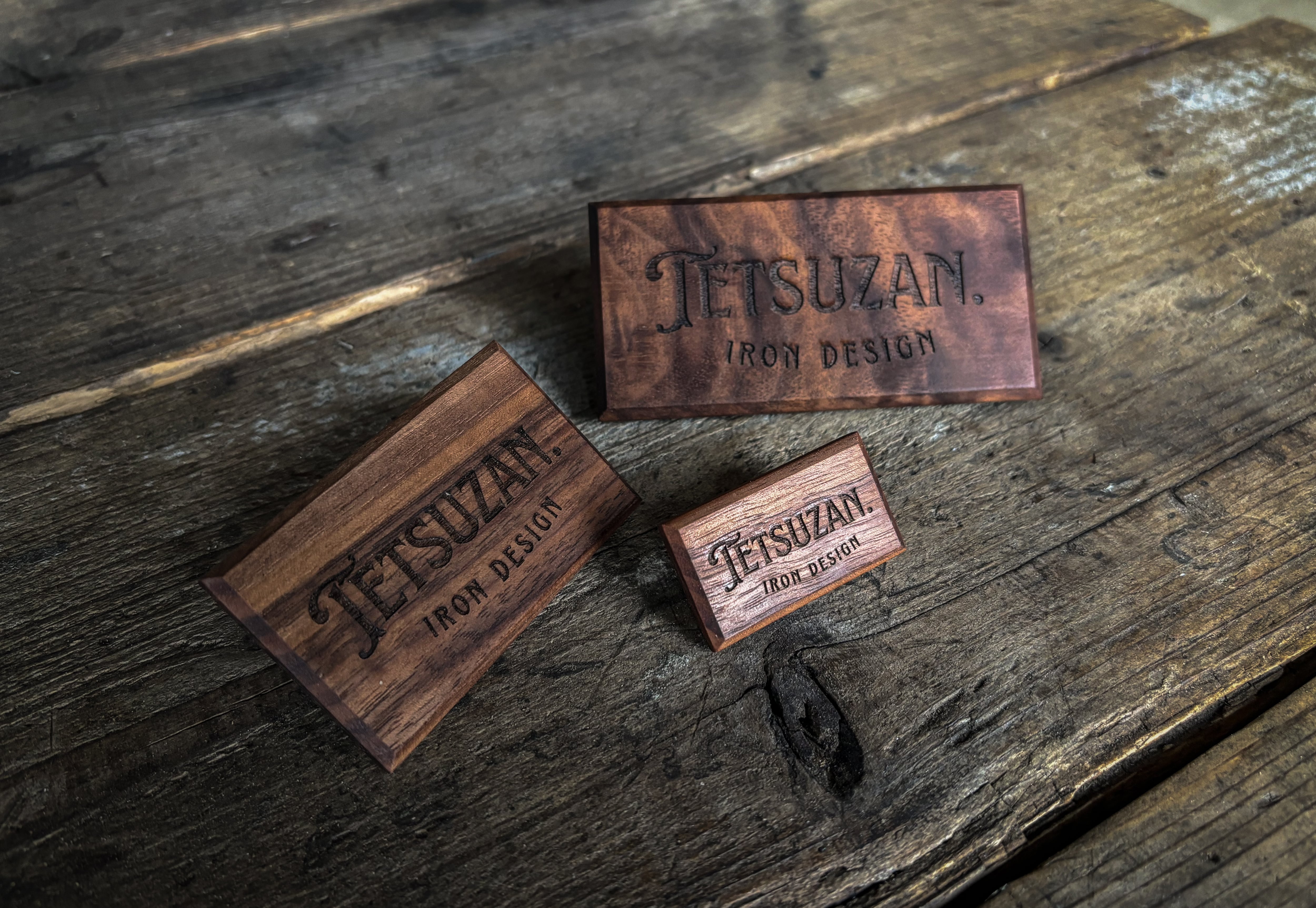 ウッドワッペン【ウォルナット】size：L | TETSUZAN