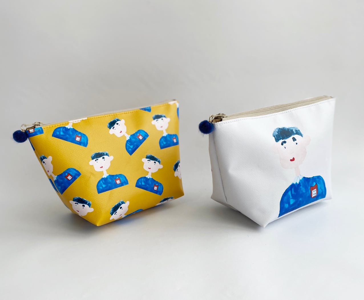 ボンボン付きポーチ◇ | リトルピカソ ｜子どもの絵で作る鞄と雑貨 ｜