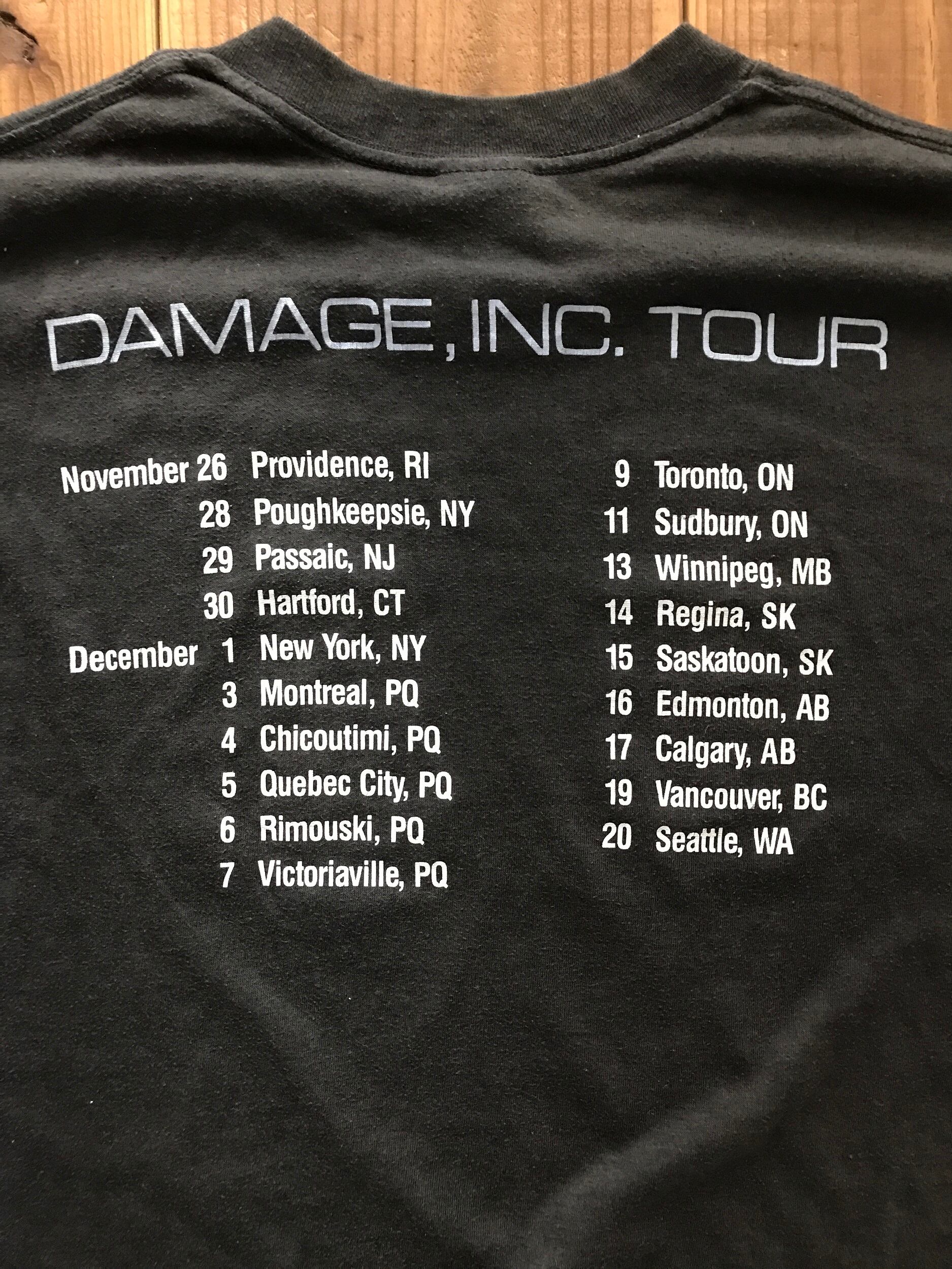 80's METALLICA "MASTER OF PUPPETS" "DAMAGE,INC. TOUR" Tシャツ
