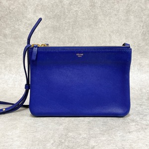 CELINE セリーヌ トリオ ショルダーバッグ ブルー 6312-202203