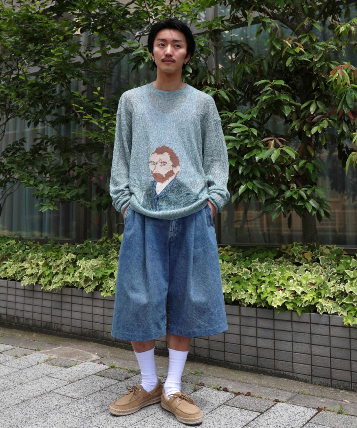 Kota Gushiken / KGSS26-K06 WAVY LINEN VAN GOGH (LIGHT BLUE