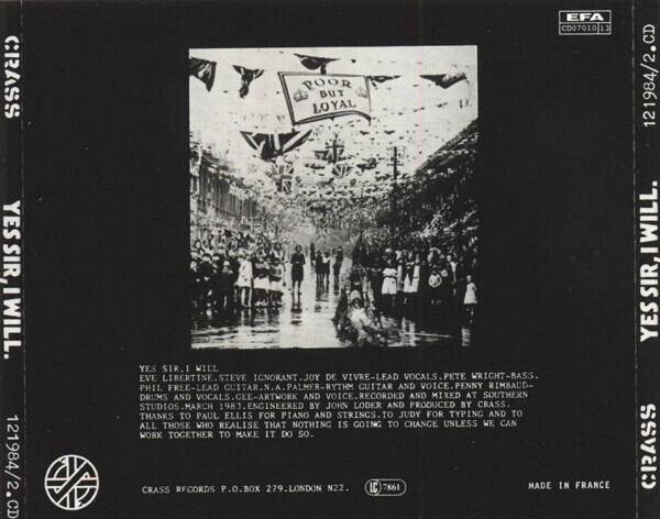 CRASS/YES SIR,I WILL. | RECORD SHOP CONQUEST/レコードショップコン