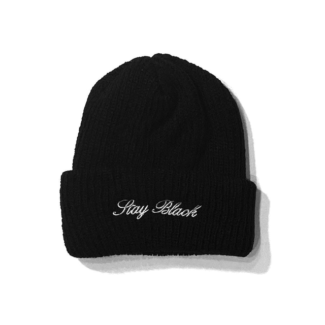 Stay Black SCRIPT LOGO WATCH CAP