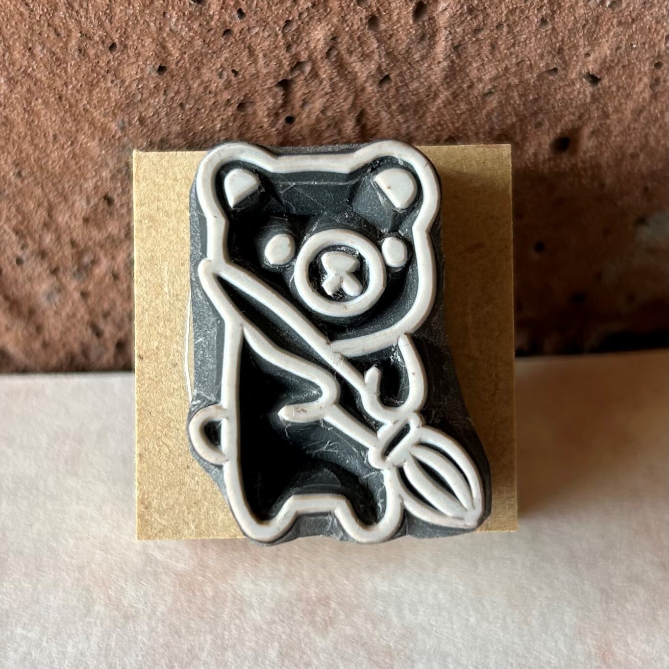 消しゴムはんこNo.200 ちびうさとひまわり 消しゴムはんこNo.38