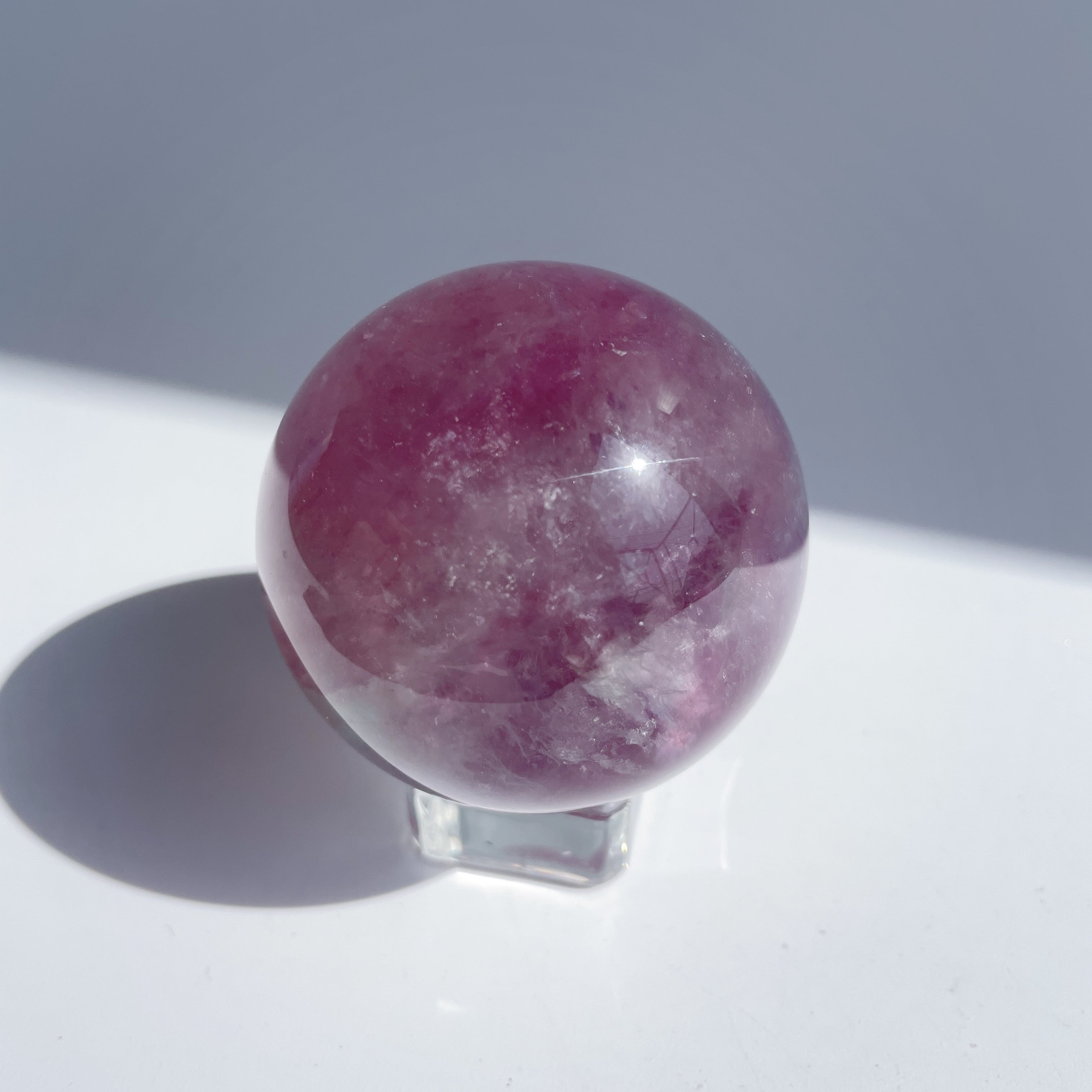 ピンクフローライト スフィア（丸玉）14◇Purple Fluorite Sphere