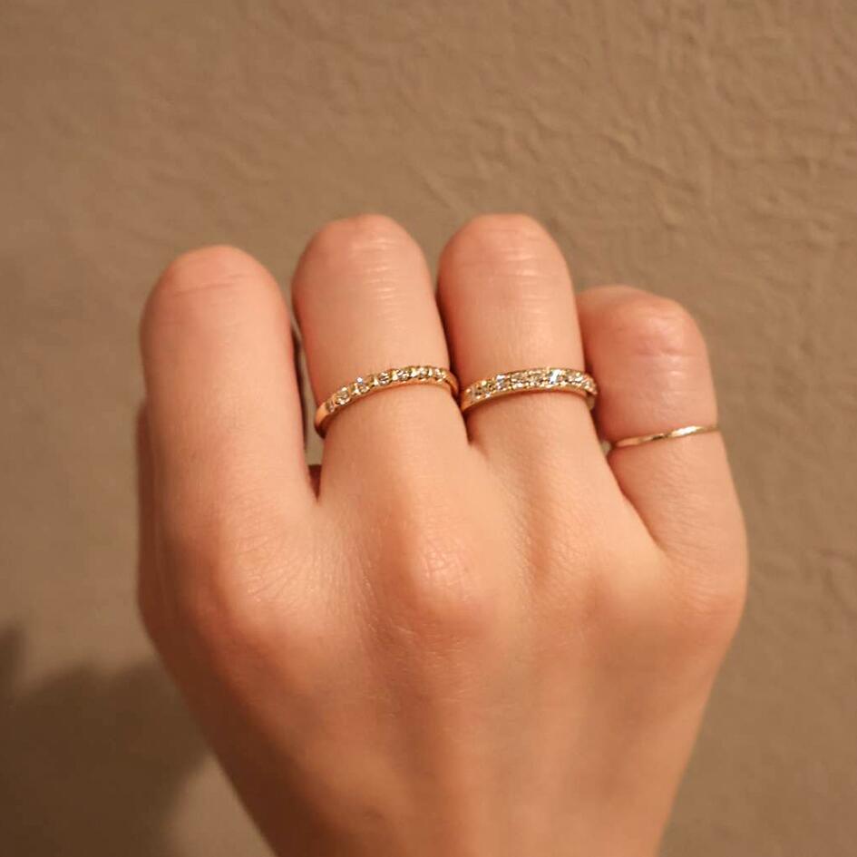 エタニティリング 10金 リング K10 リング エタニティ モアサナイト