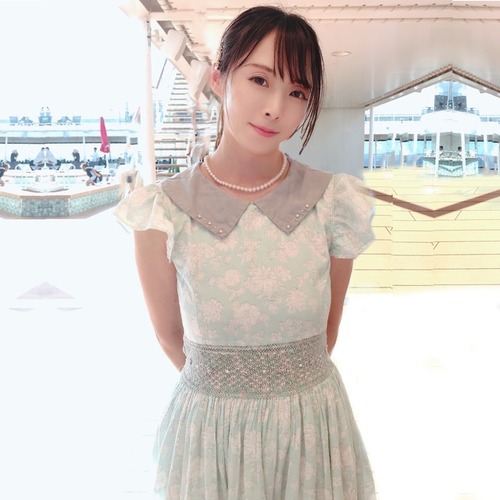 在庫M,L/親子コーデ♪スモッキングワンピース ミントグリー パールビシュー付き