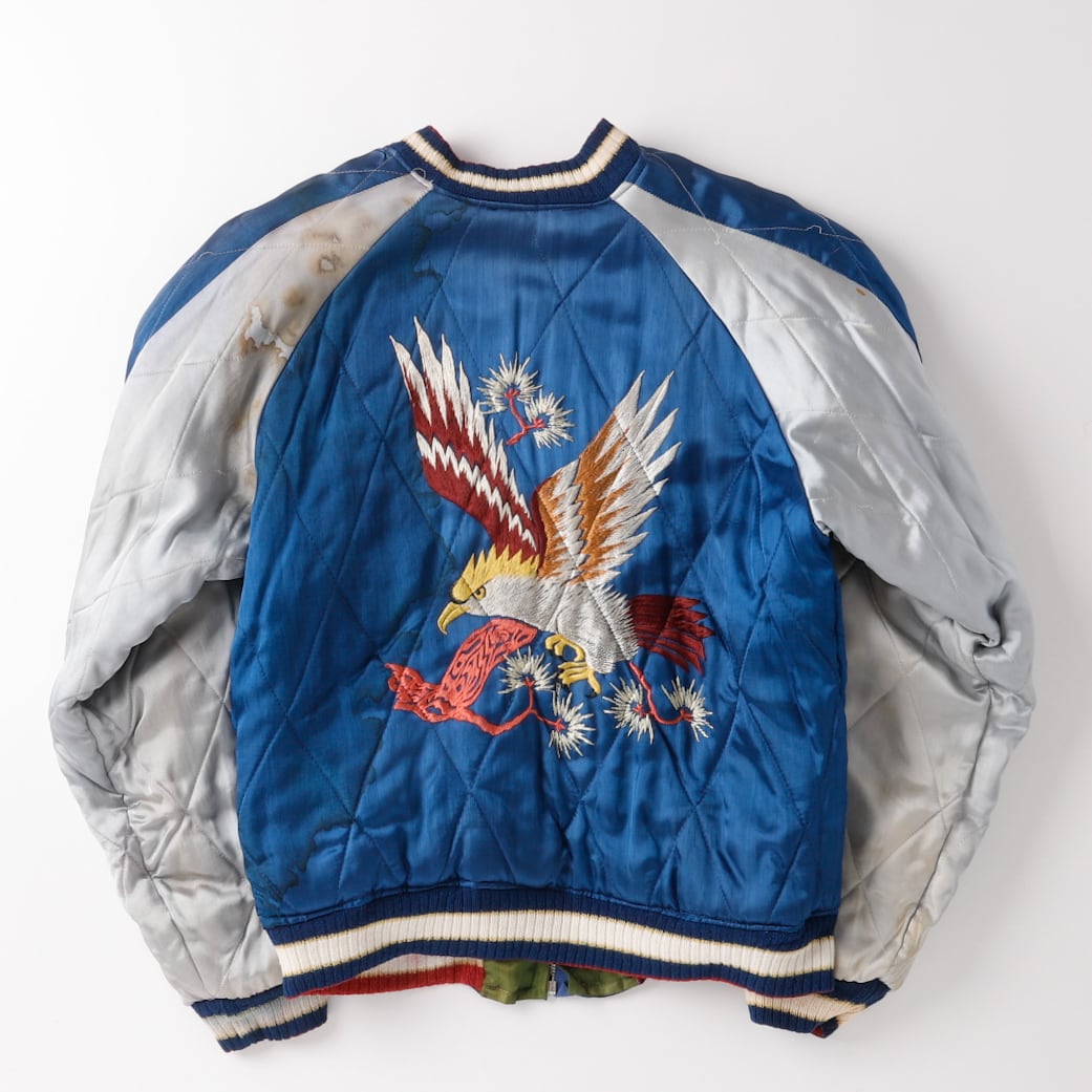 美品】50s special souvenir jacket vintage U.S. military satin