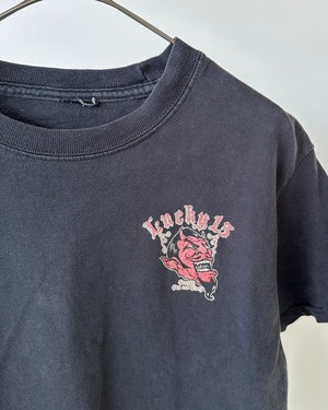 -LUCKY 13- Vintage 90-00s Red Devil Print T-Shirt