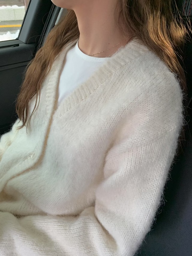 (予約) LIFFEY / Mellow boucle cardigan 3color