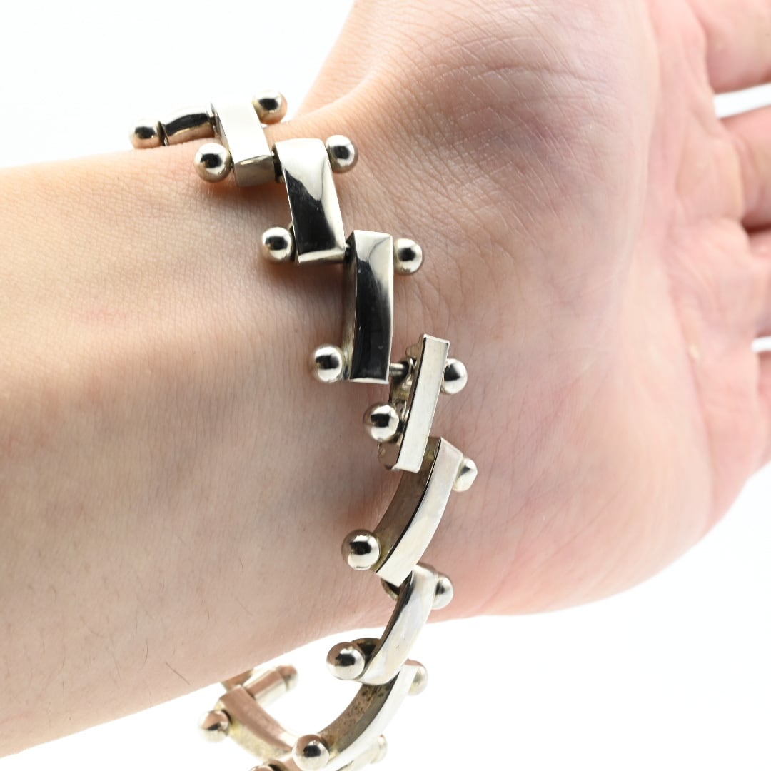 60s GeometricBar Design Bracelet vintage｜Www.freedicemonopoly.pro