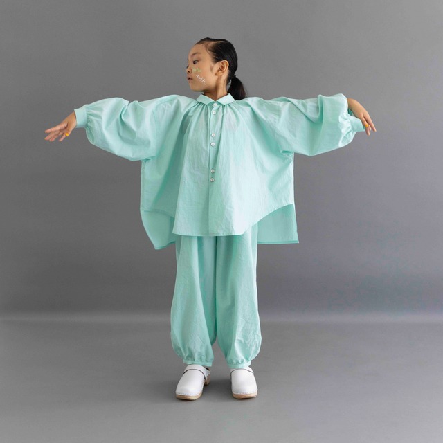 folk made 23SS / relax gather shirt  / F23SS-030 / size S?L / ミント