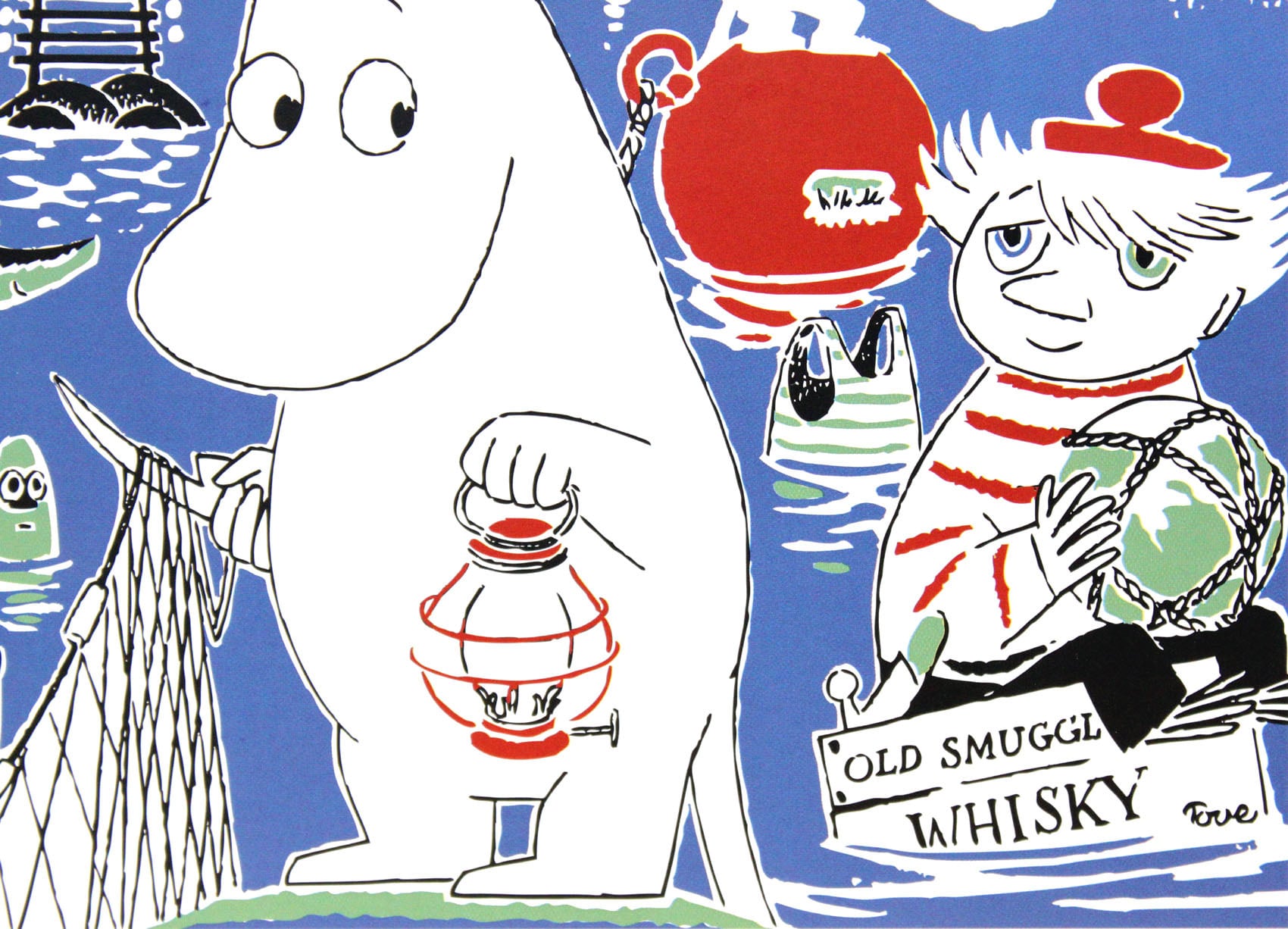 ムーミン 北欧 Putinki「ムーミントロール 4」送料無料 フレーム選択可能 展示用フック付アートポスター 絵画 インテリア アート