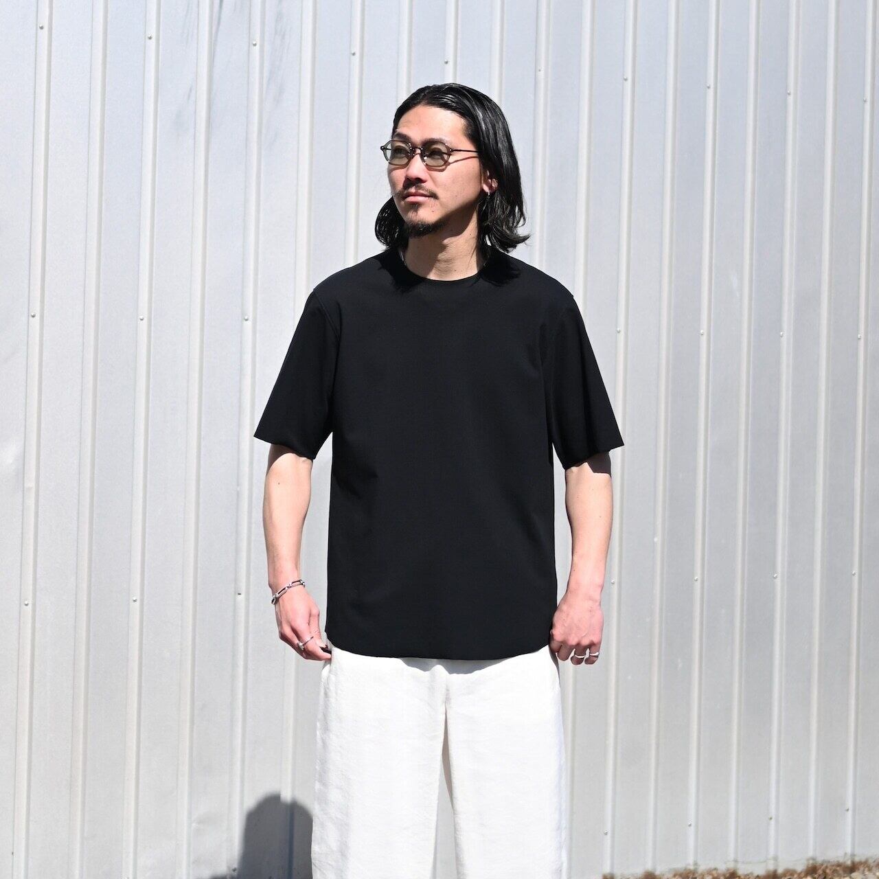 山内 日本製　フリーカット強撚ポンチTシャツ　サイズ4 山内 / 強撚フリーカットポンチ・ショートスリーブTシャツ | GANKO
