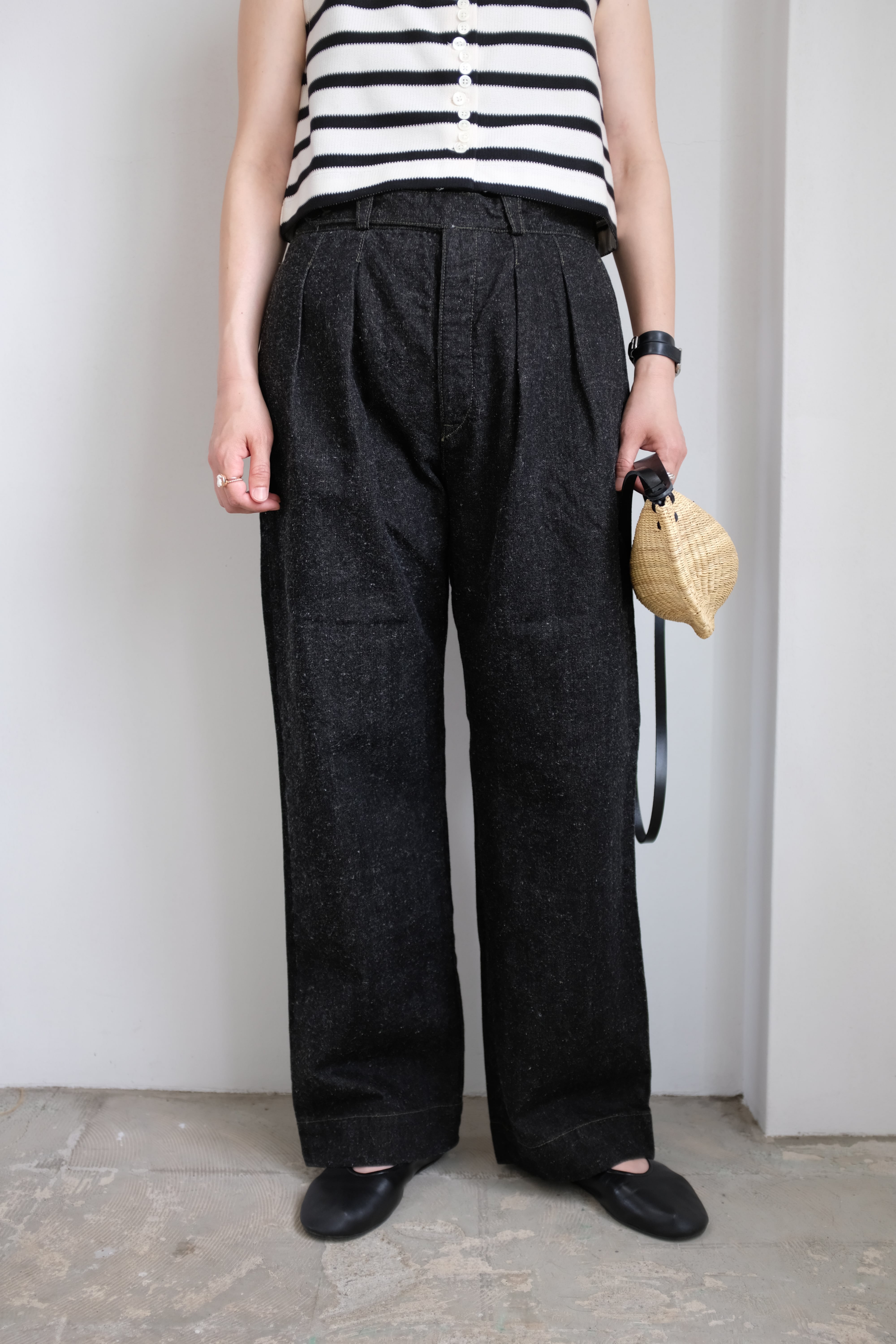 OUTIL]PANTALON MELLE /BLACK | YES-姫路の美容院と服のお店YES(イエス