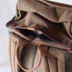 【Deadstock Item】バックパック / Top-flap Draw Backpack/ ブラウン&ネイビー×カーキブラウン・ボトム