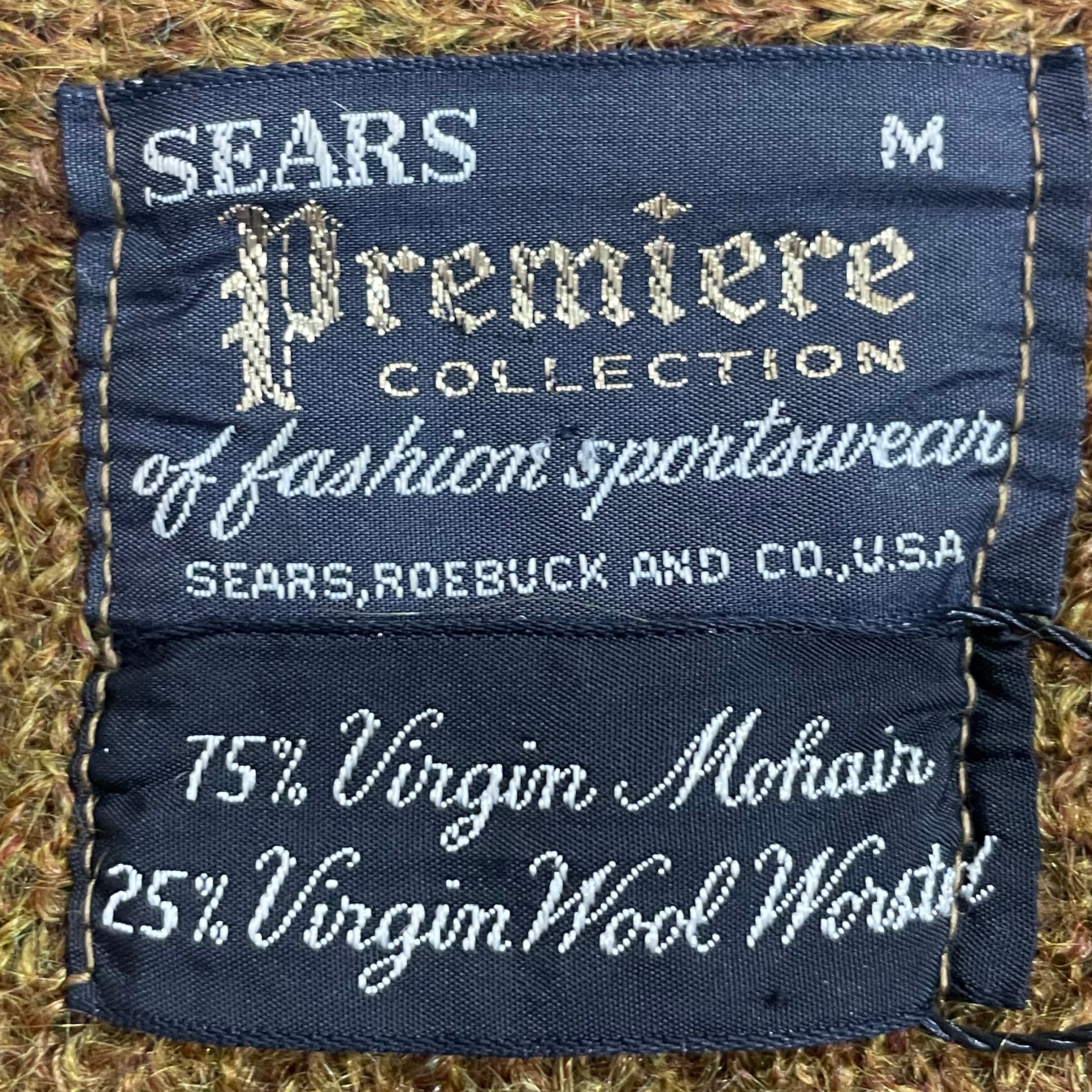 sears モヘア カーディガン カラシ マスタード vintage usa