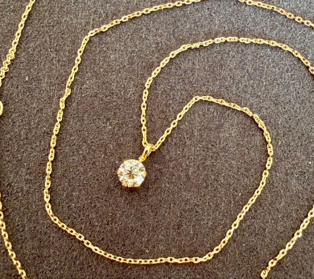 K18YG*0.20ct*一粒ダイヤモンドネックレス*イエローゴールド | Me,MiNE