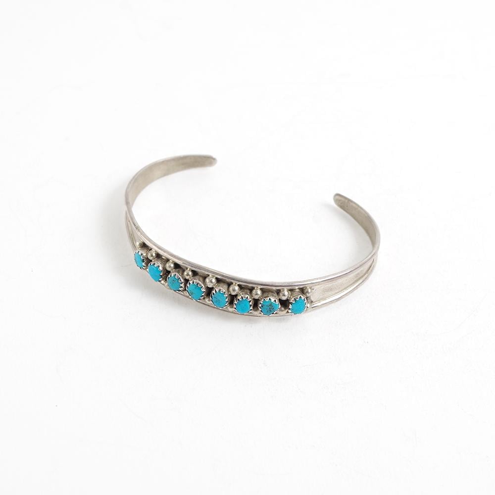 INDIAN JEWELRY インディアンジュエリー】Navajo 8Turquoise bangle