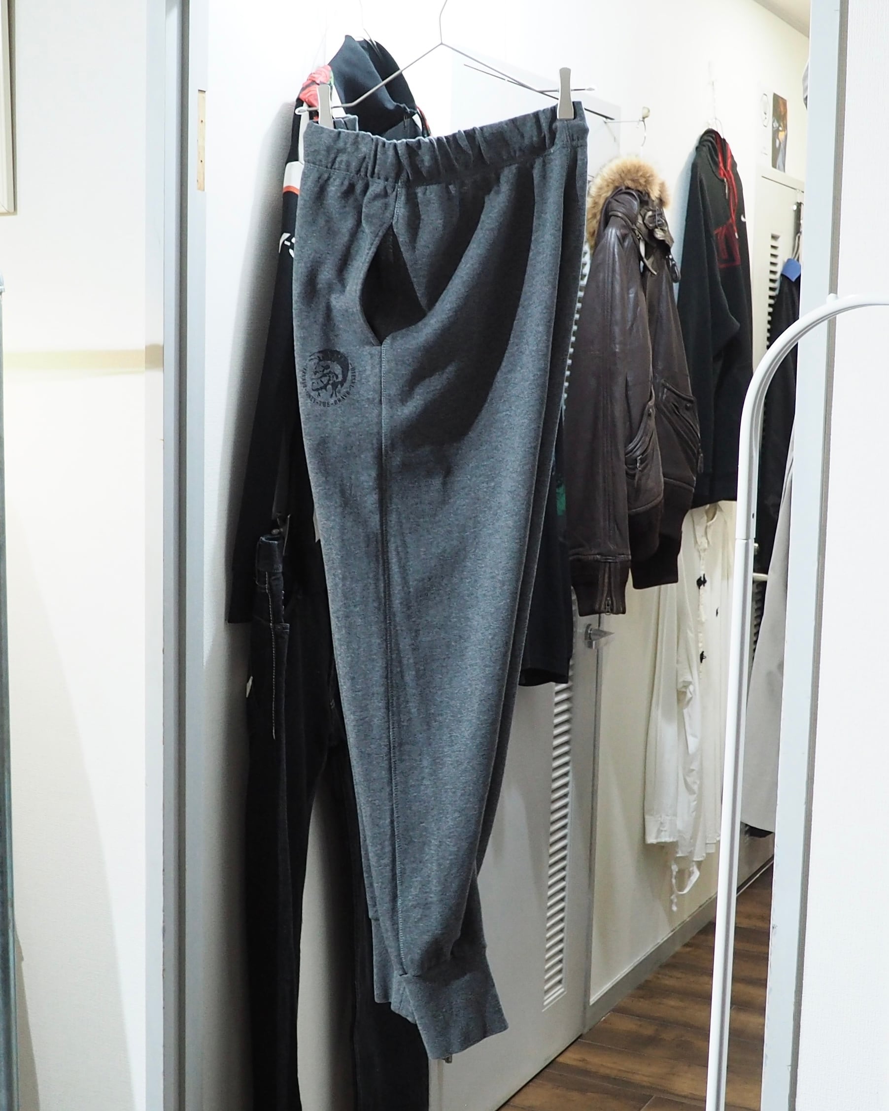 ” DIESEL - Brave Man ” Logo printed Wide sweat pants