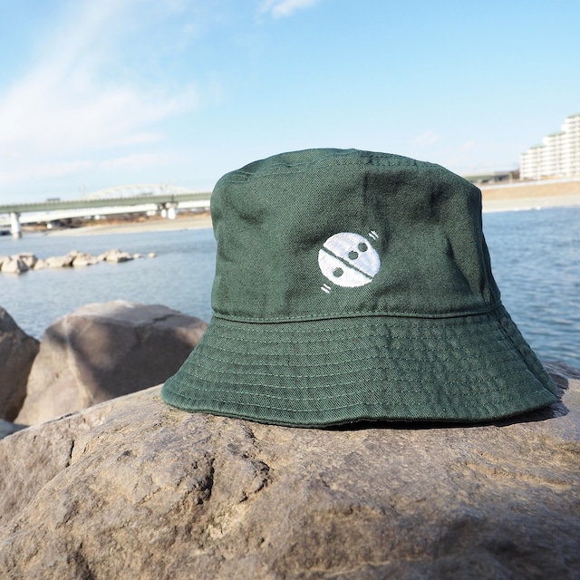 心 Logo bucket hat cap Green