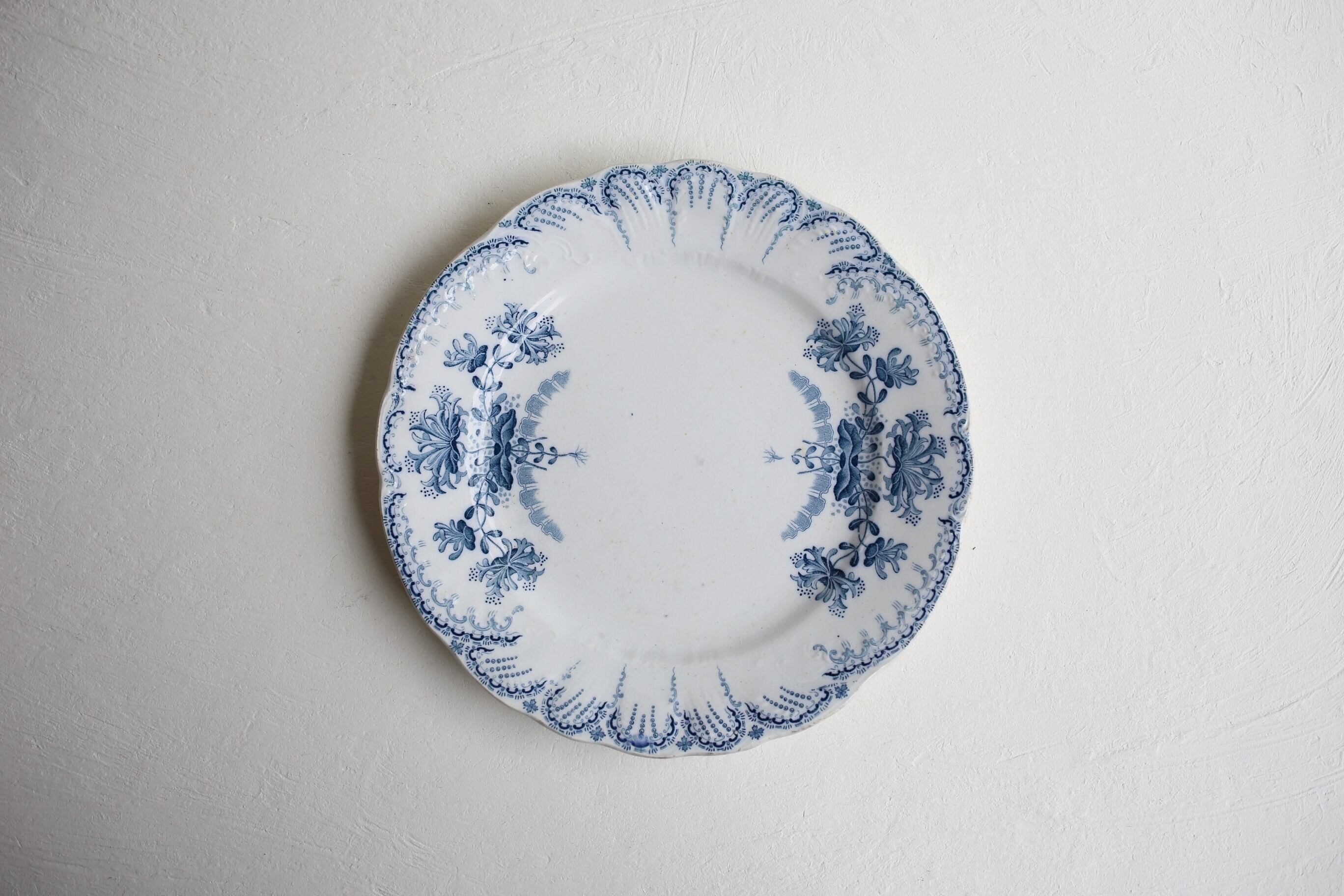 フランス アンティーク ヴィンテージ サンタマン 『REGENCE』平皿 N-03589